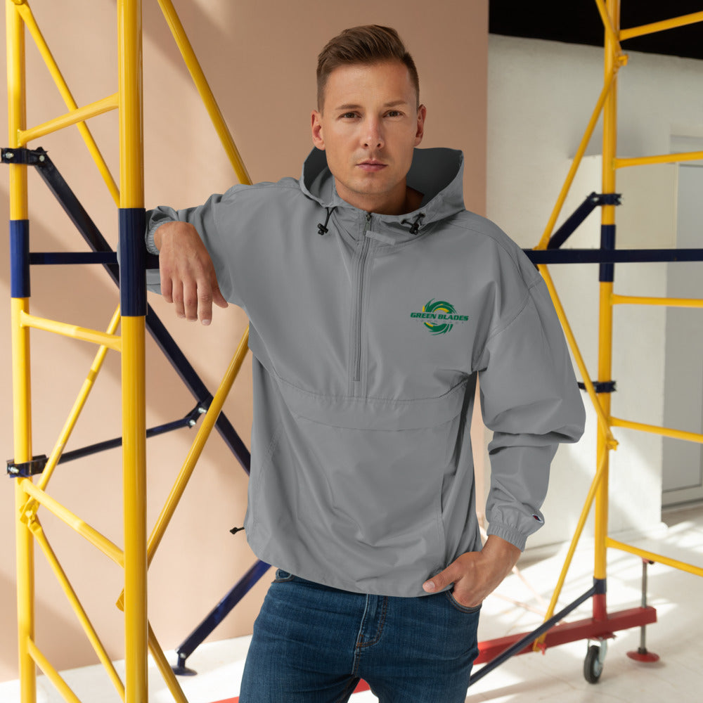 Green Blades Lawn Care GA Embroidered Champion Packable Jacket