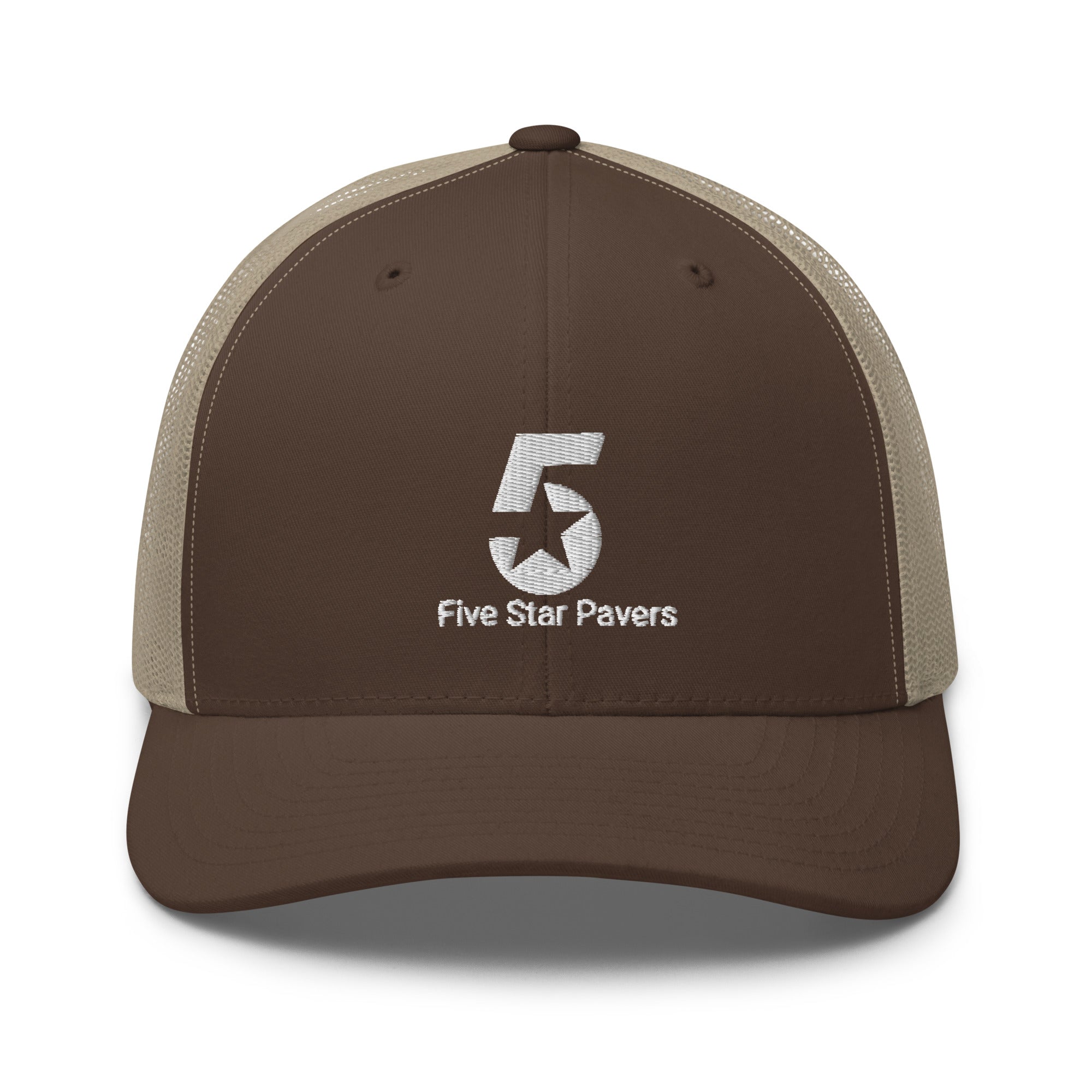 Five Star Pavers Trucker Cap White Logo